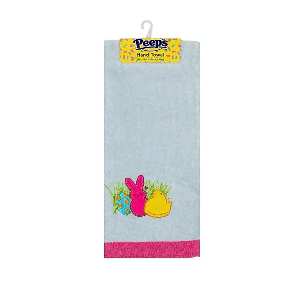 2pk Peeps Easter Plush Hand Towel - Pink & Light Blue Gift Decor Fans Brand New